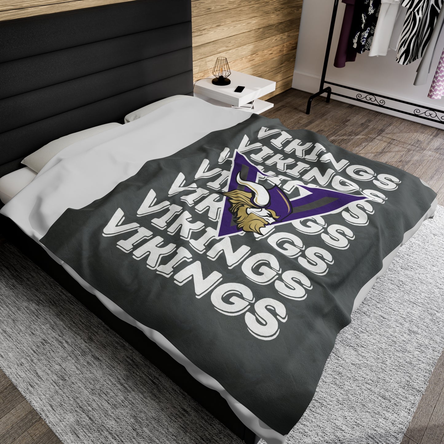 Charcoal Viking Plush Blanket