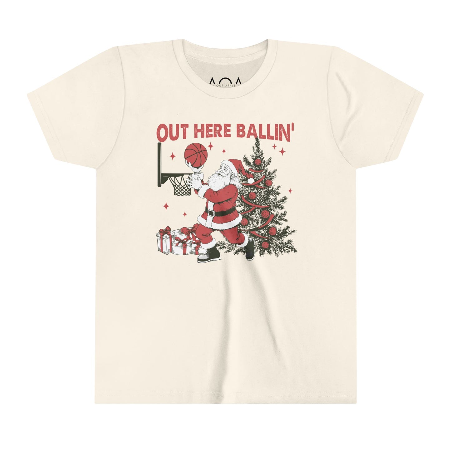 Youth Out Here Ballin' Basketball Christmas Tee