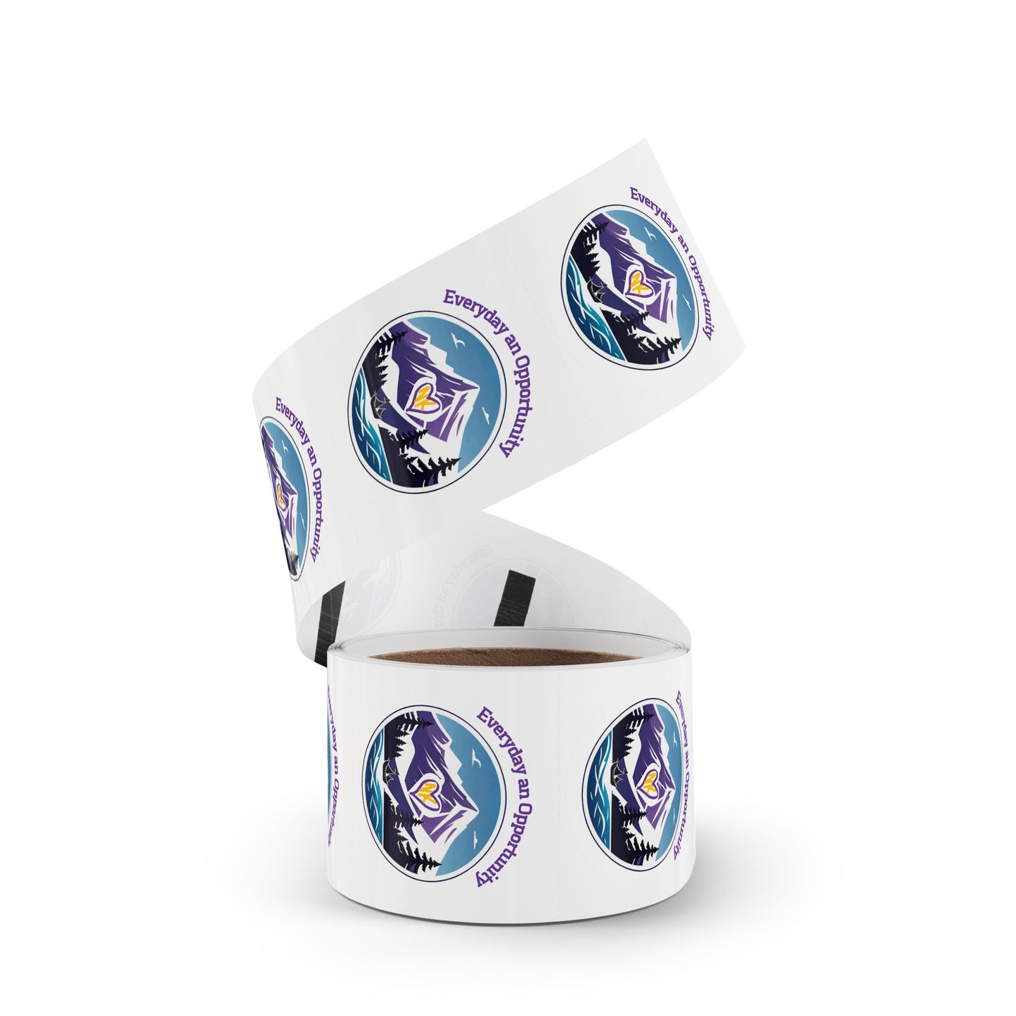 NK Cares Mountain Round Sticker Label Rolls