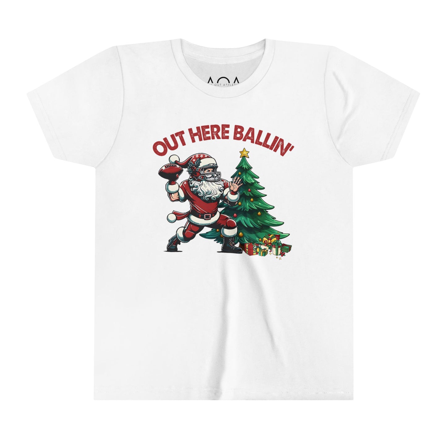 Youth Out Here Ballin' Football Christmas Tee