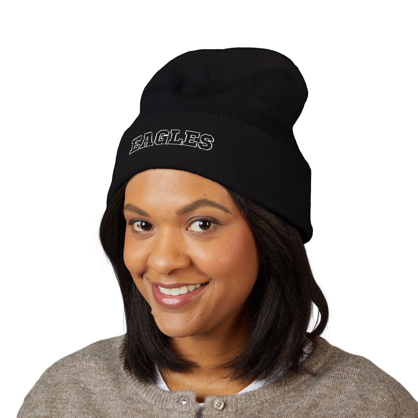 Eagles Classic Cuffed Beanie with Mascot Embroidery