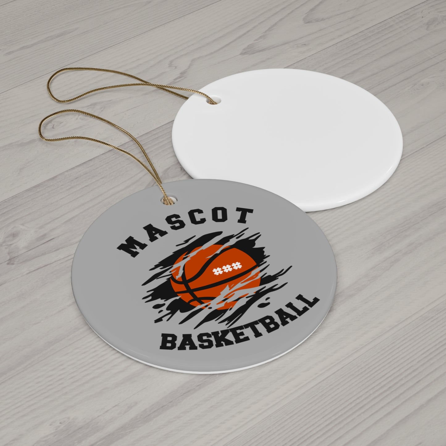 Custom Team & Name Basketball Ornament