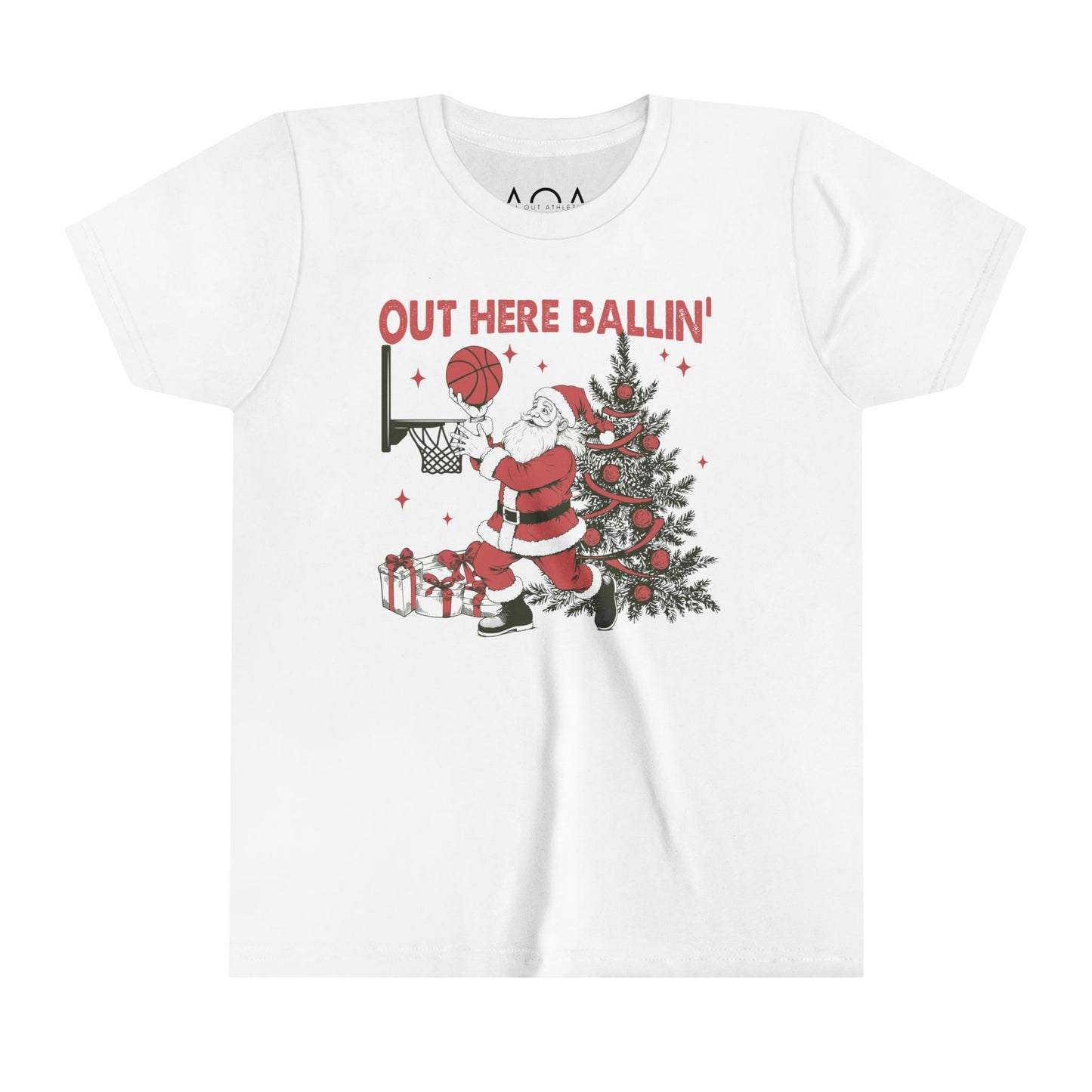 Youth Out Here Ballin' Basketball Christmas Tee