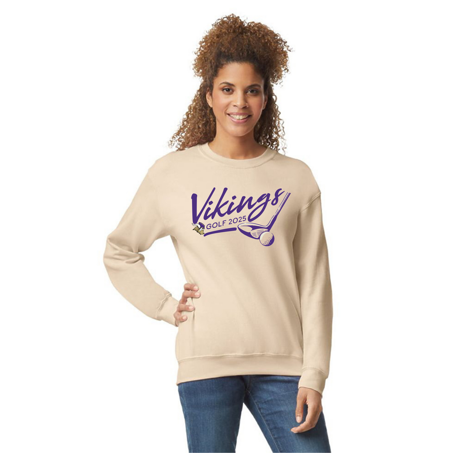 Nk Viking Golf purple logo - crewneck - unisex