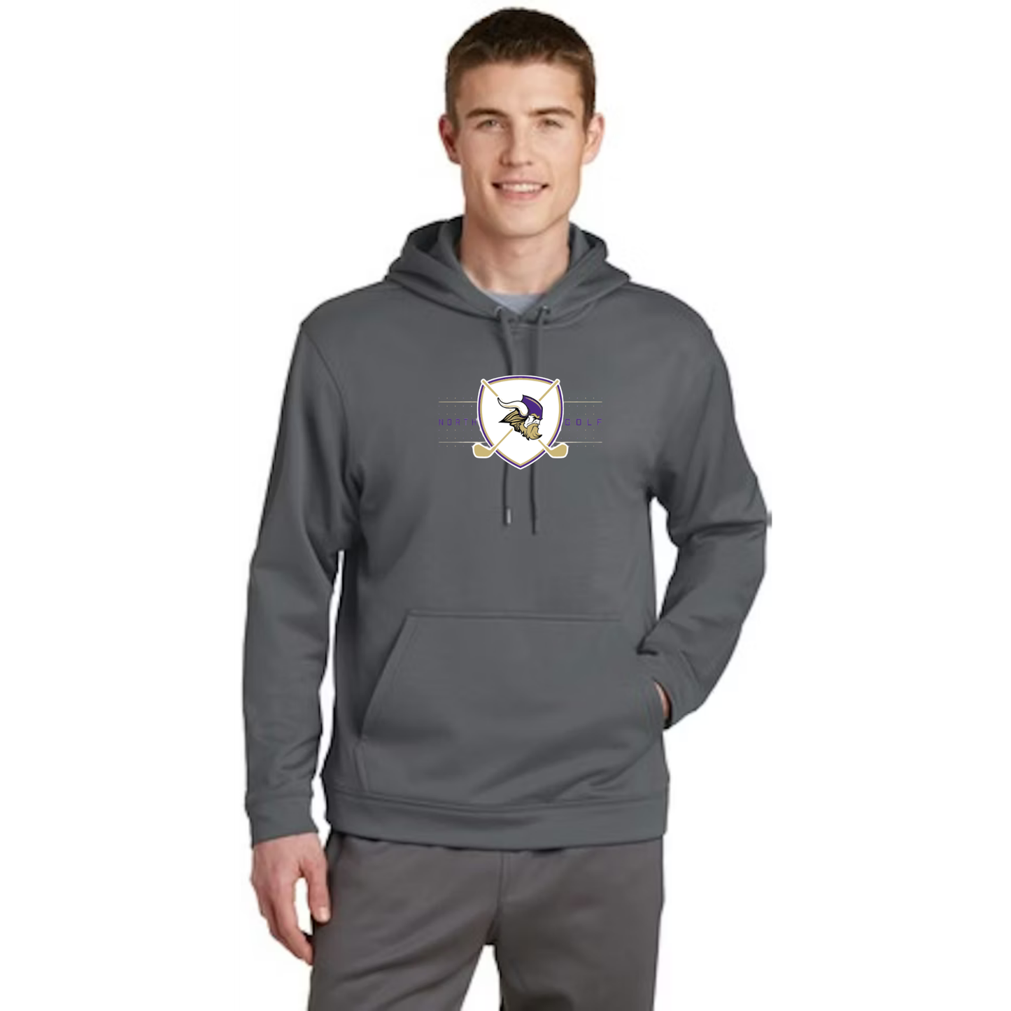 NK Vikings Golf - Sport-Wick Fleece Hooded Pullover - Mens