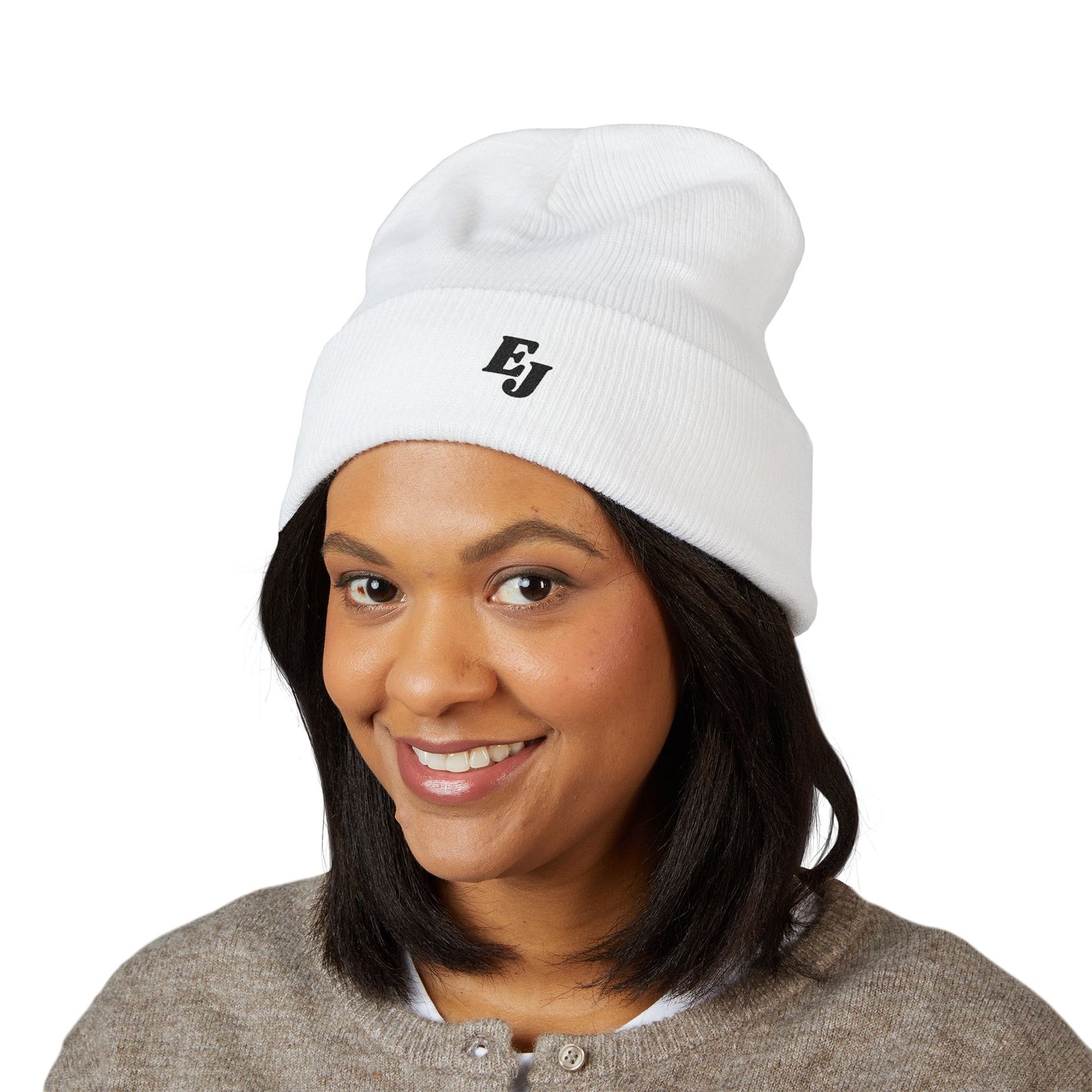 Personalized Classic Cuffed Beanie with Initial Embroidery