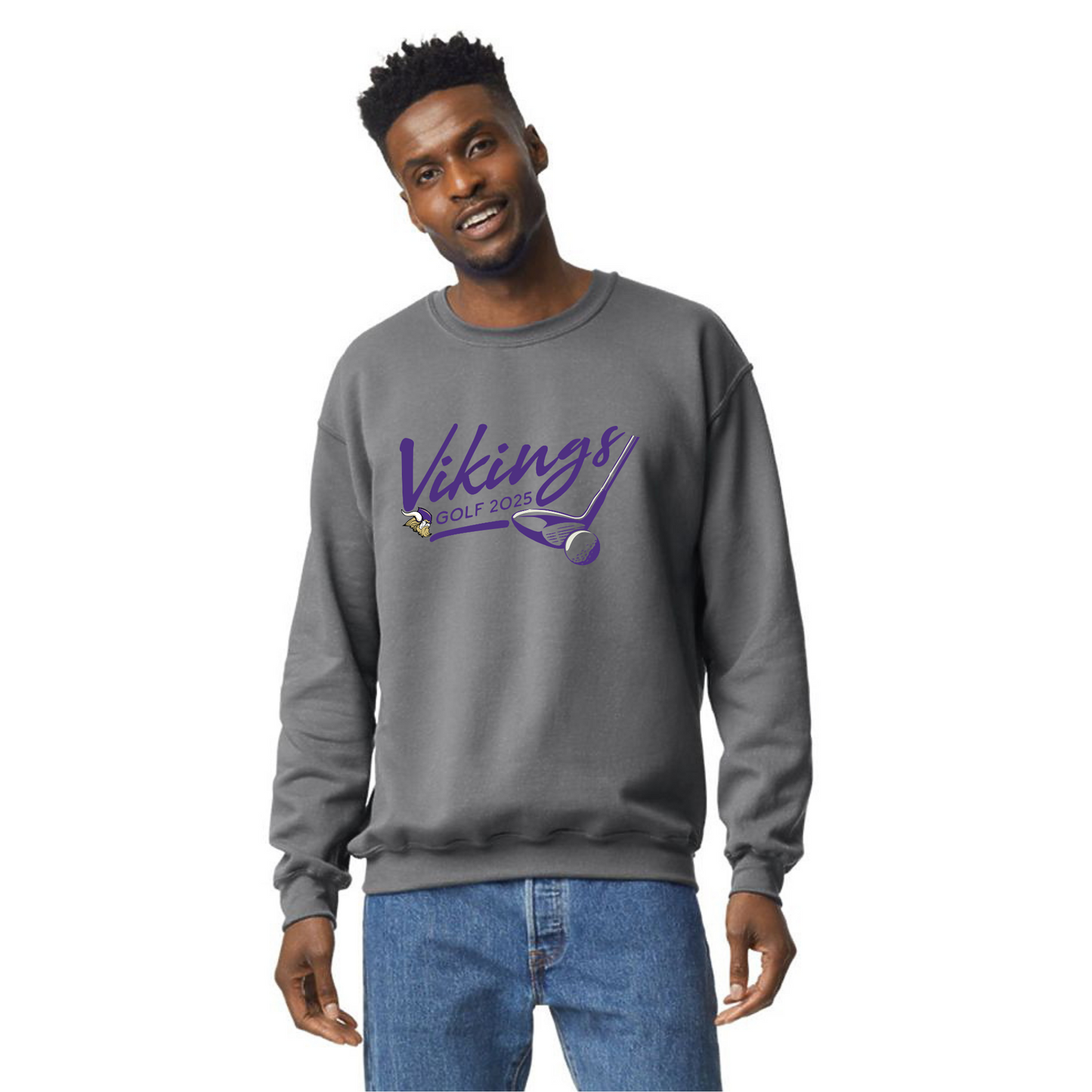 Nk Viking Golf purple logo - crewneck - unisex
