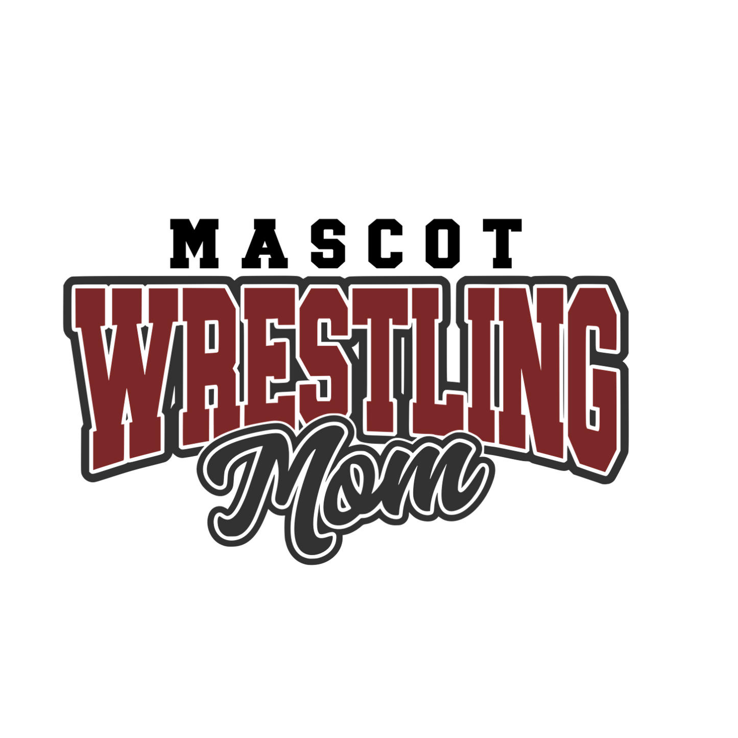 Custom Mascot Wrestling Mom - Sweatshirt