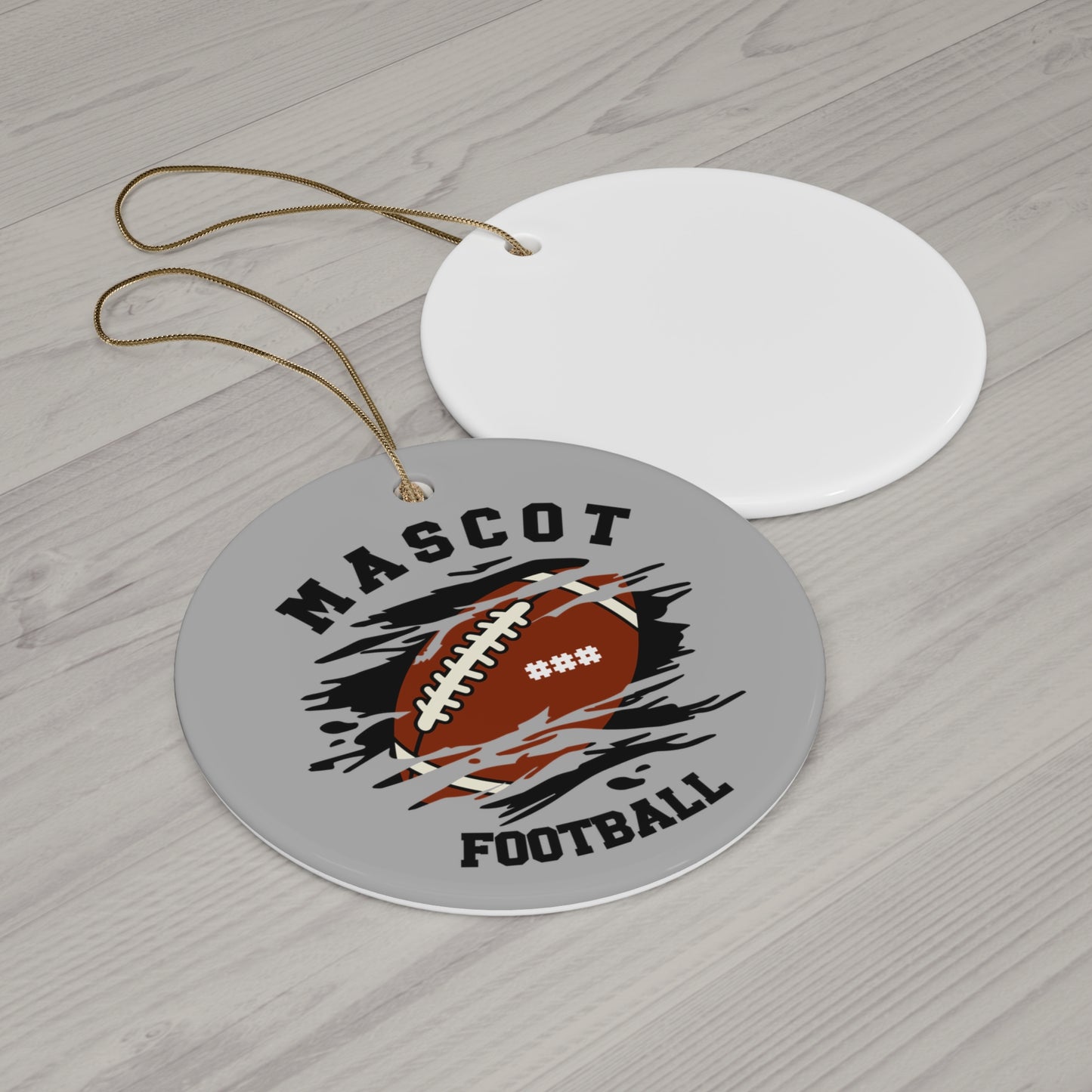 Custom Team & Name Football Ornament