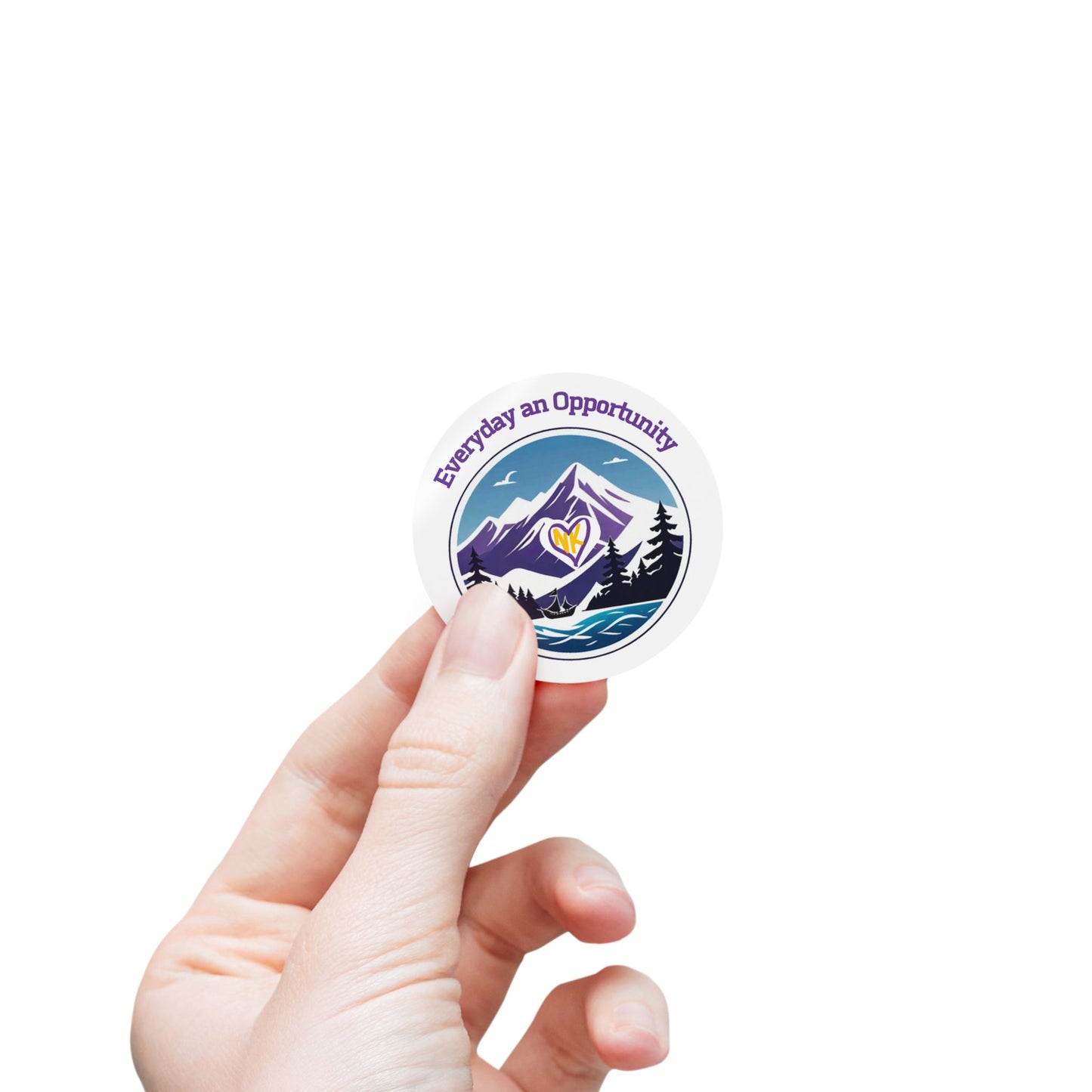 NK Cares Mountain Round Sticker Label Rolls