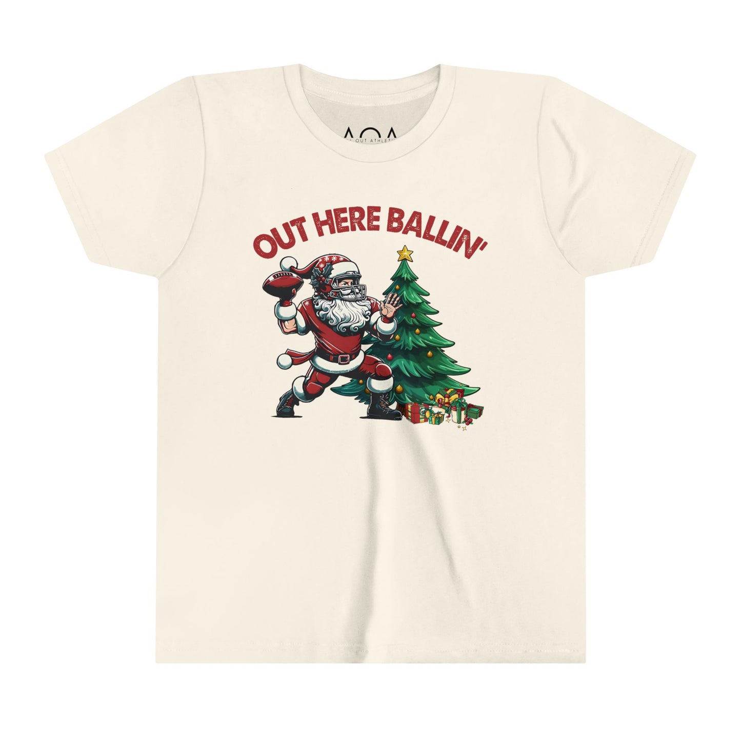 Youth Out Here Ballin' Football Christmas Tee
