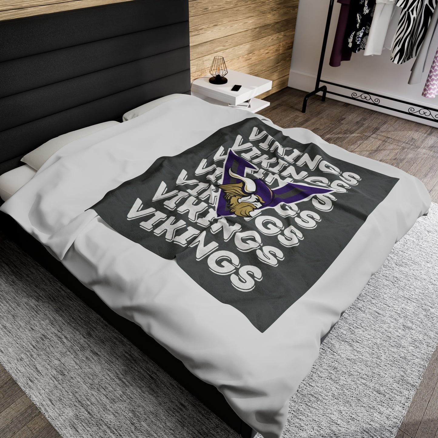 Charcoal Viking Plush Blanket