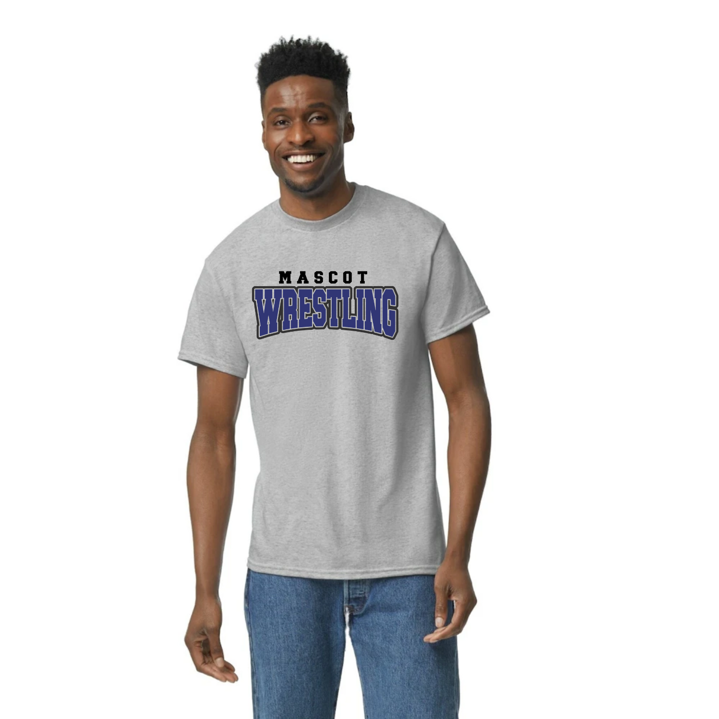 Custom Mascot Wrestling Unisex Tshirt