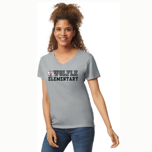 Wolfle Banner Vneck-shirt - Womens