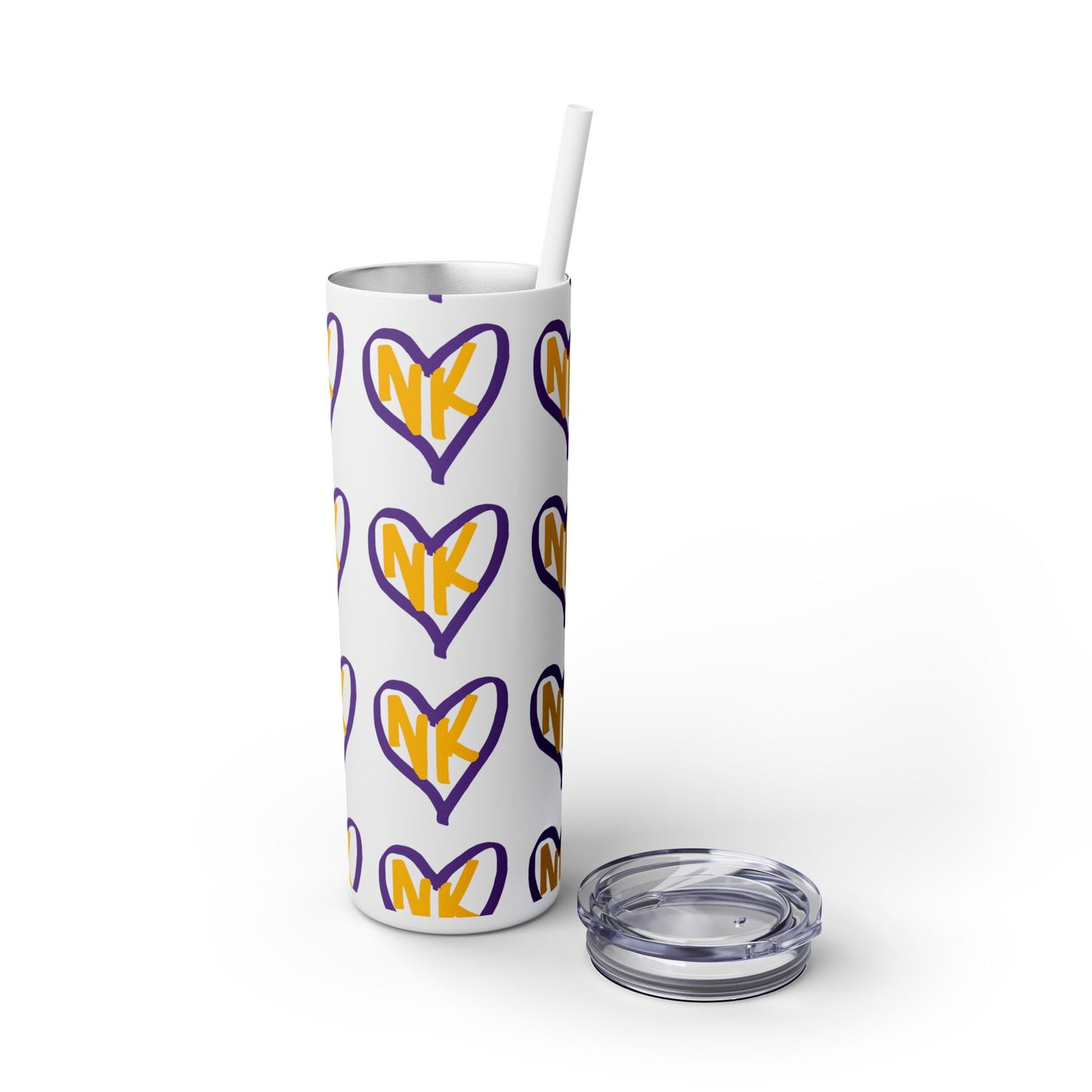 NK Cares Skinny Tumbler with Straw, 20oz