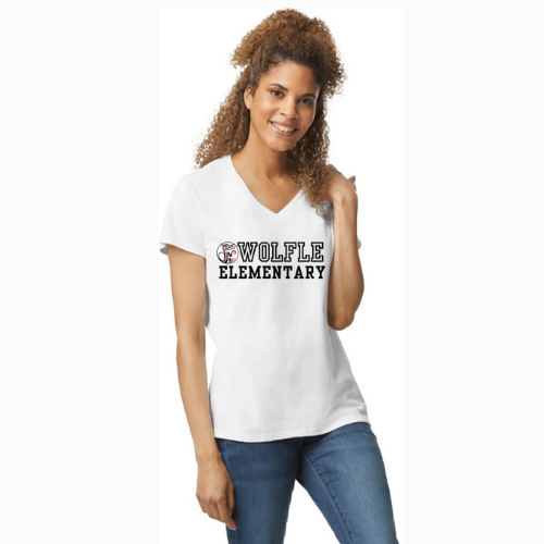 Wolfle Banner Vneck-shirt - Womens