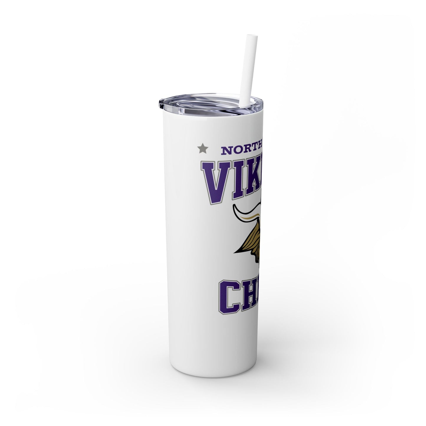 NK Cheer Skinny Tumbler with Straw, 20oz