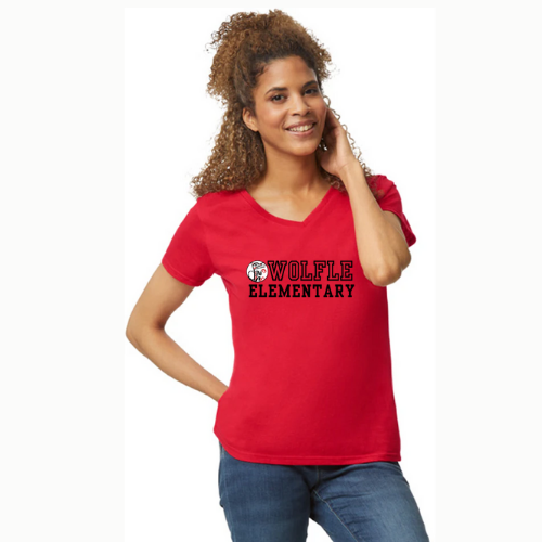 Wolfle Banner Vneck-shirt - Womens