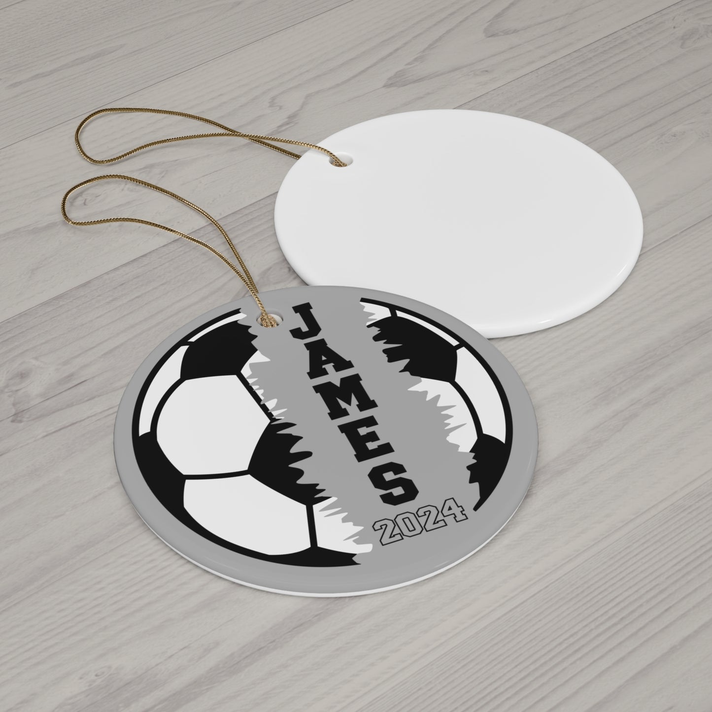 Custom Name Soccer Ornament