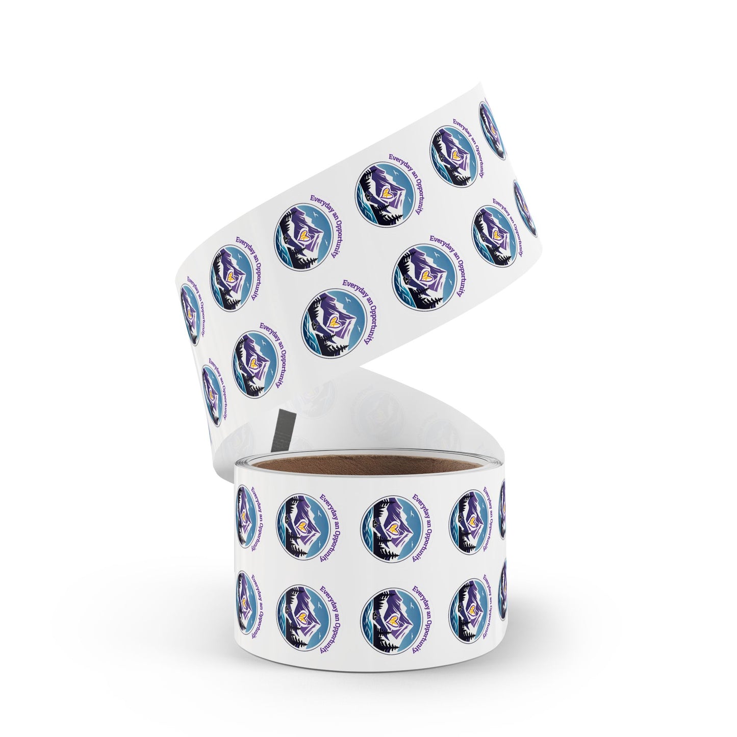 NK Cares Mountain Round Sticker Label Rolls