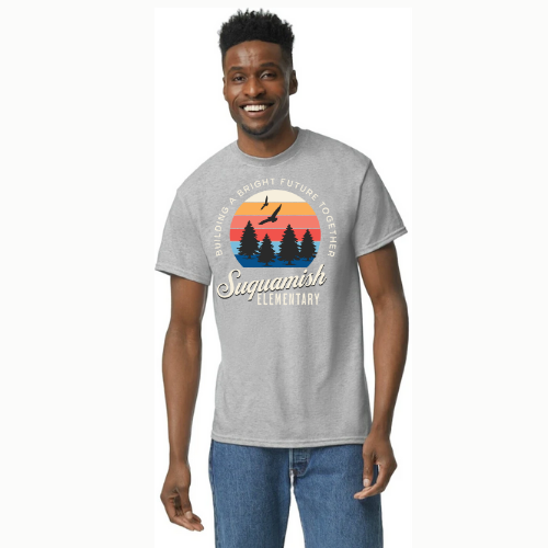 Suquamish heavy weight cotton tshirt - unisex Sunrise Logo