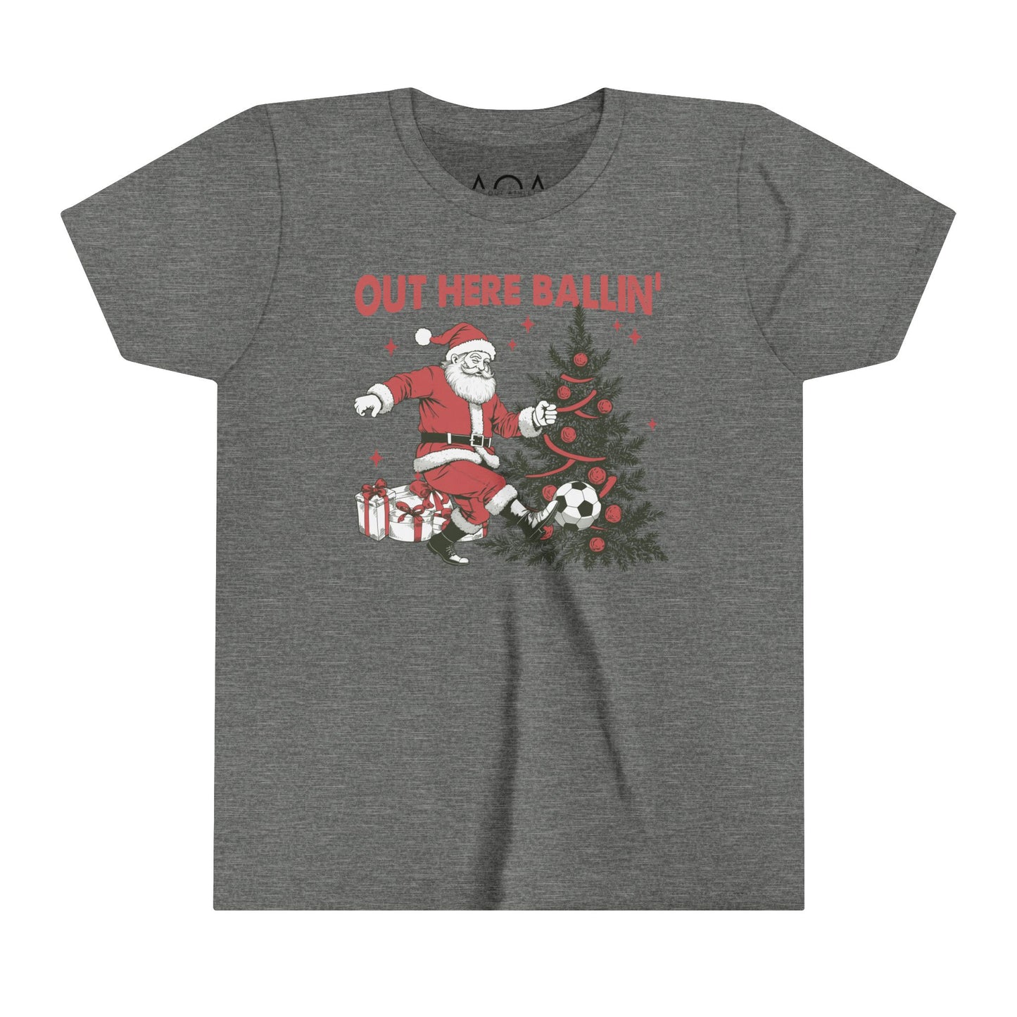 Youth Out Here Ballin' Soccer Christmas Tee