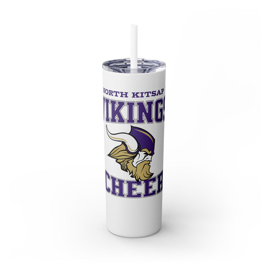 NK Cheer Skinny Tumbler with Straw, 20oz