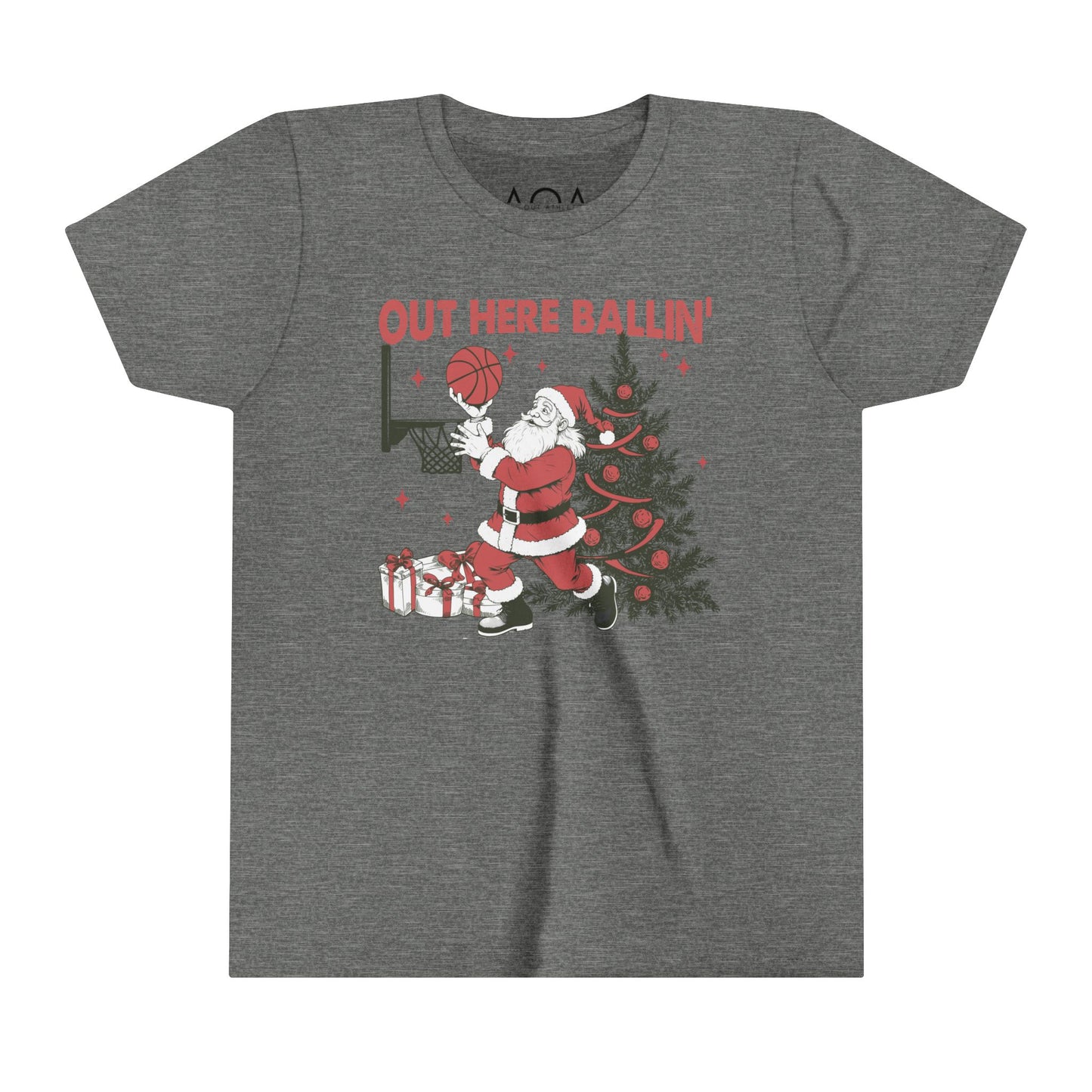 Youth Out Here Ballin' Basketball Christmas Tee