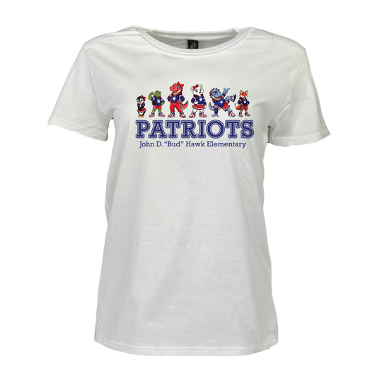 Hawk Elementary - Patriots Buddy Banner - Womens Tshirt