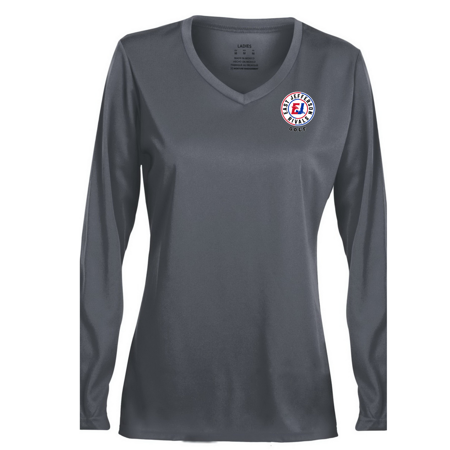 Rivals Golf V neck Performance long sleeve - Circle logo