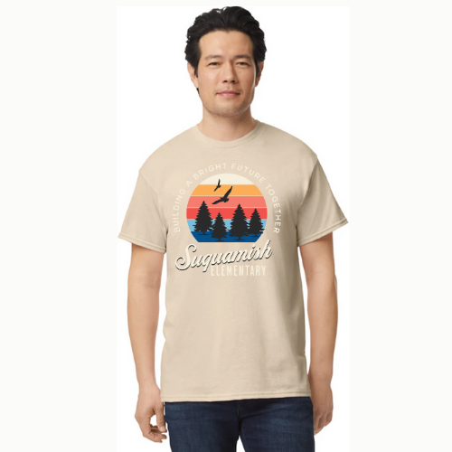 Suquamish heavy weight cotton tshirt - unisex Sunrise Logo