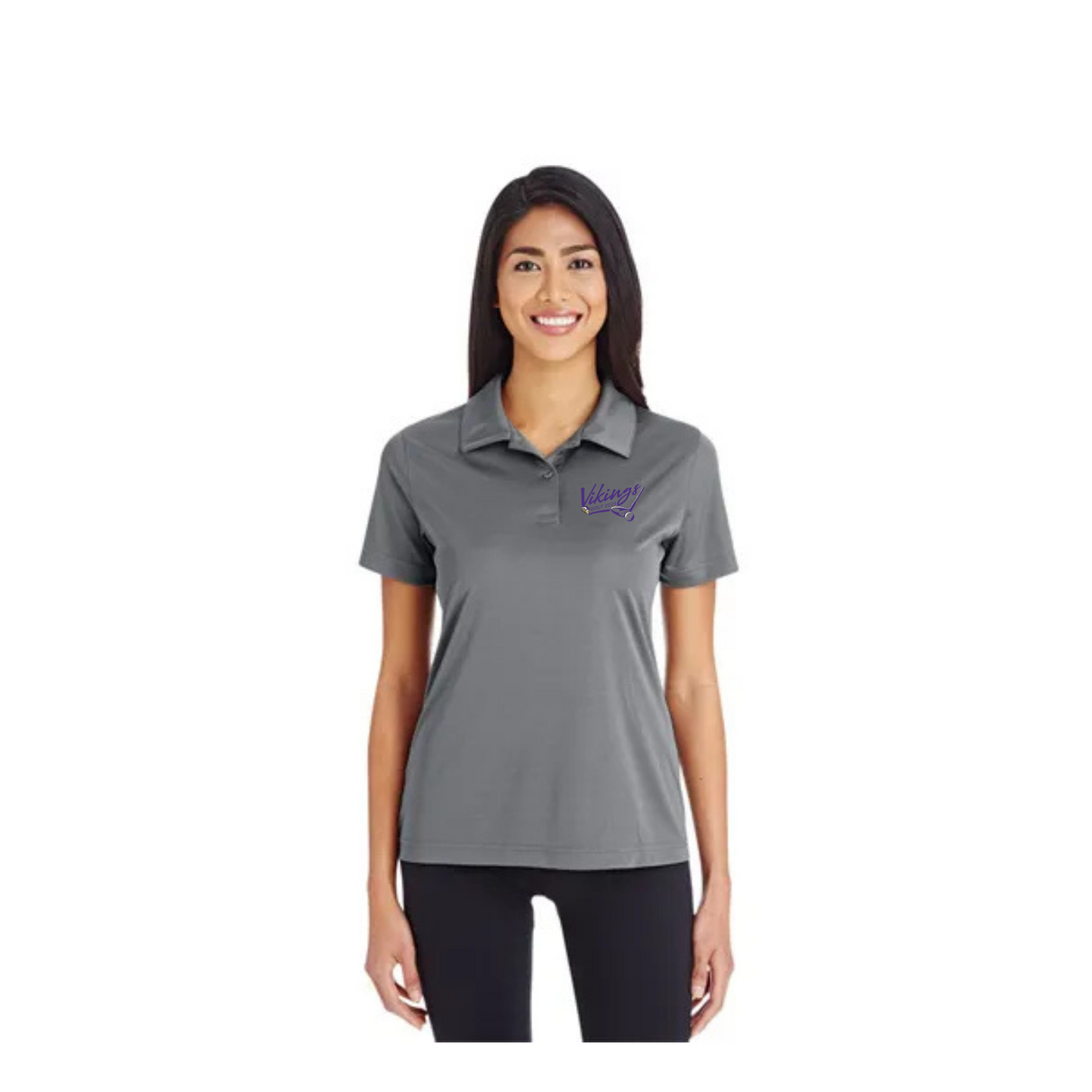 Vikings Golf Polo Purple logo - Womens