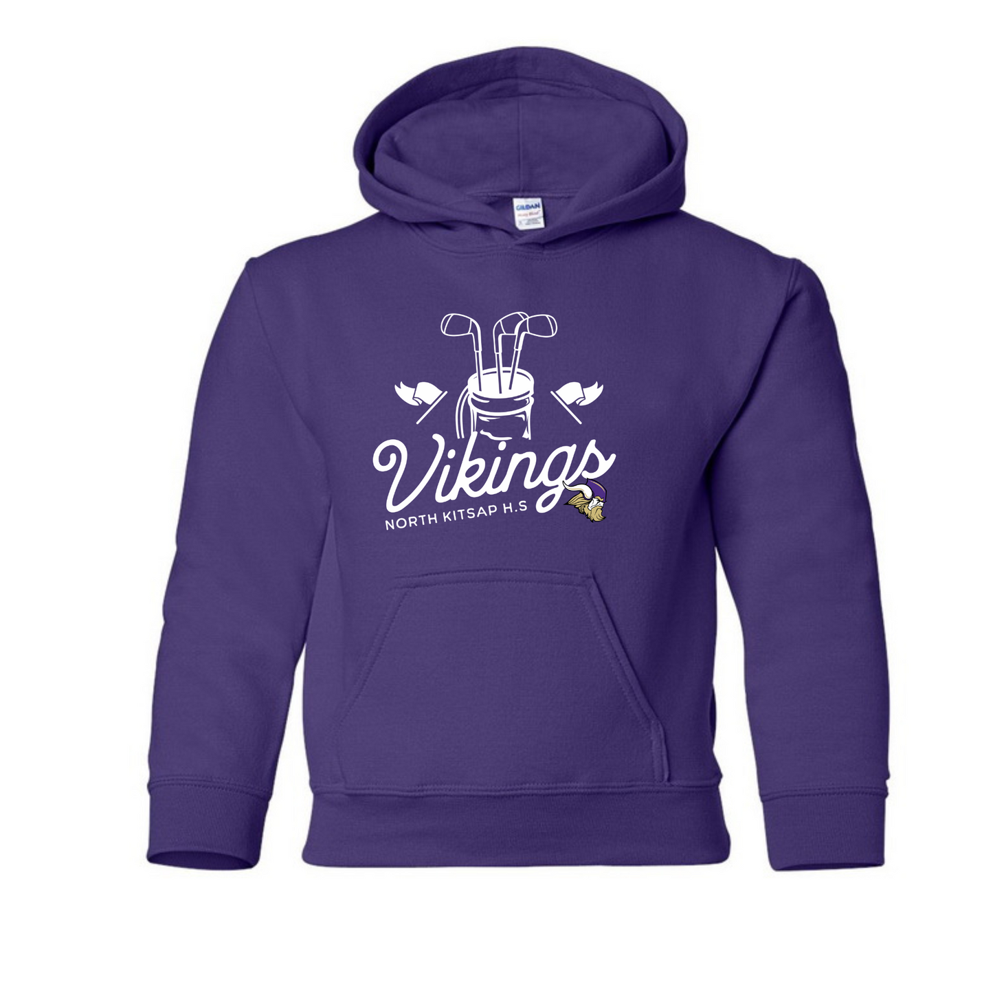 NK Golf Hoodie Vikings White w/clubs
