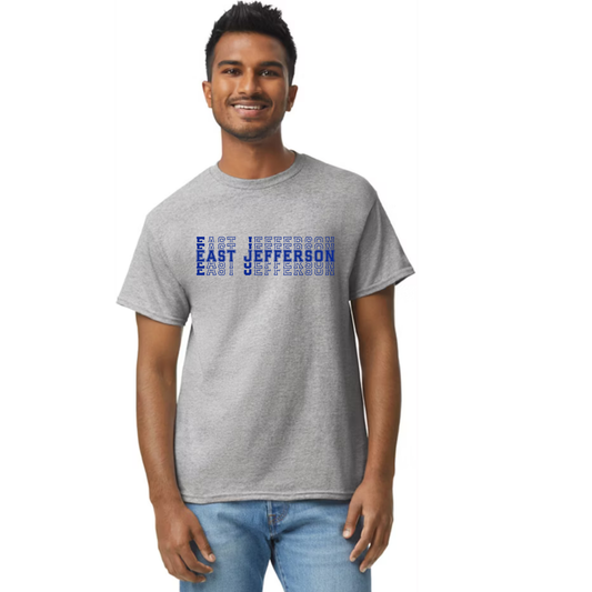 EJLL heavy weight cotton tshirt - stack logo - unisex