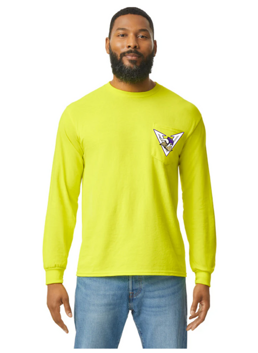 Plus 1 - Neon Vikings Pocket Long sleeve
