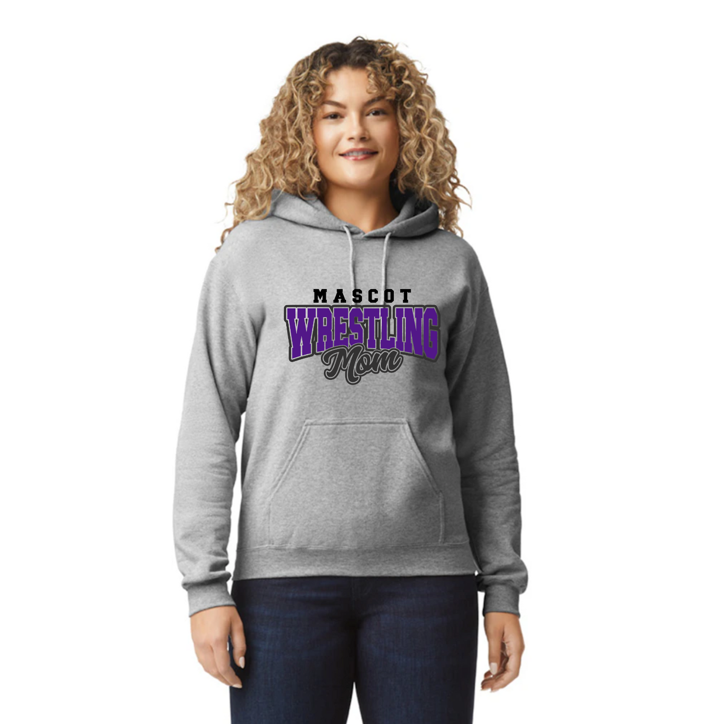 Custom Mascot Wrestling Mom - Sweatshirt