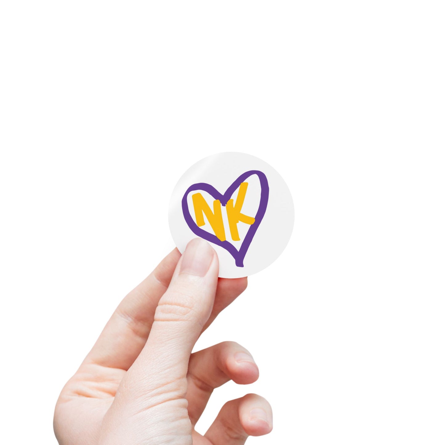 NK Cares Heart Round Sticker Label Rolls
