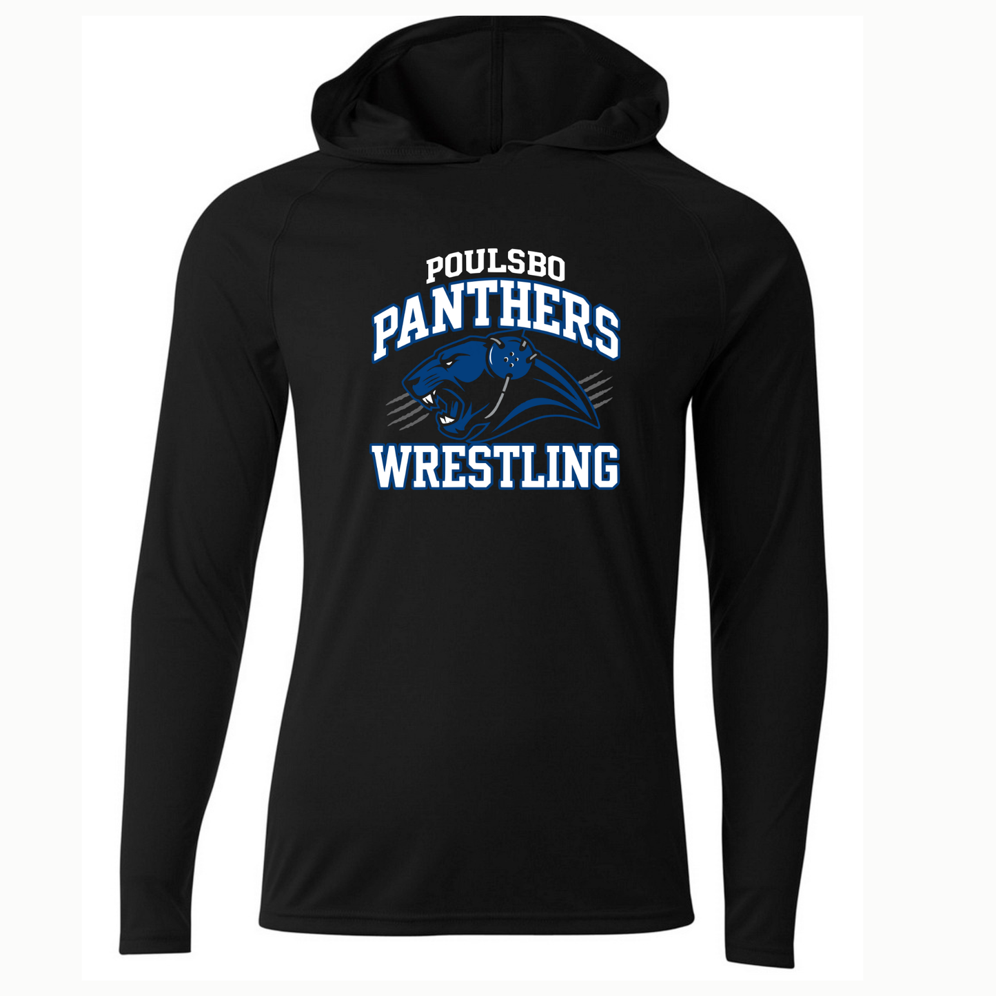 Panthers Wrestling- Performance Long Sleeve - Hooded