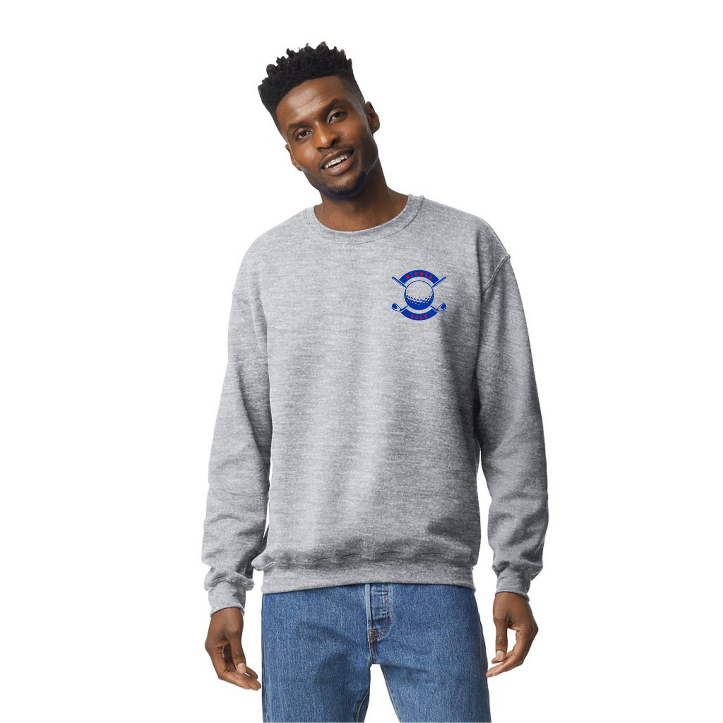 EJ Rivals Golf Blue club logo - crewneck - unisex