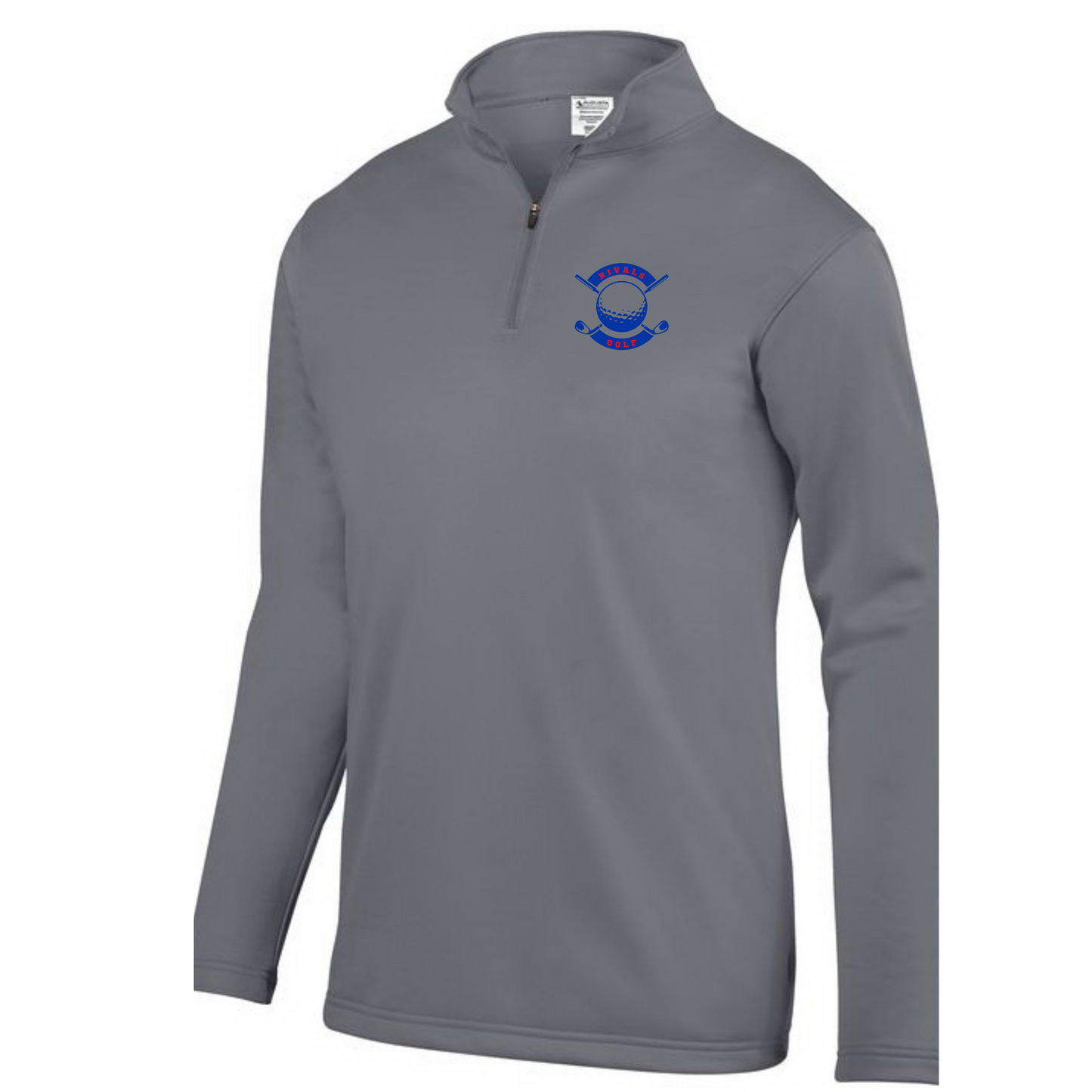 Rivals Golf - 1/2 Zip Performance - Blue Clubs Logo
