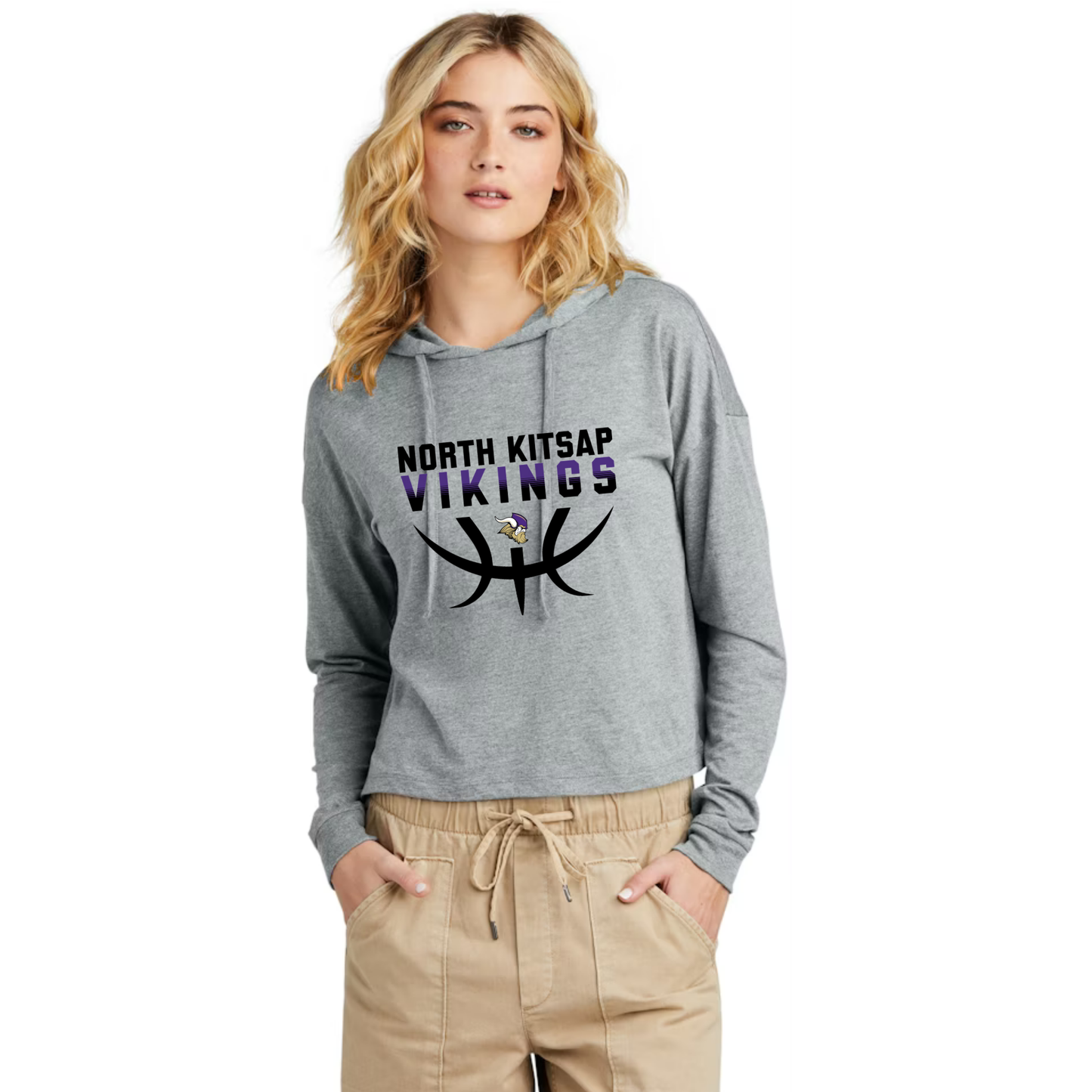 Nk Basketball Stack logo - Midi long sleeve w/ hood