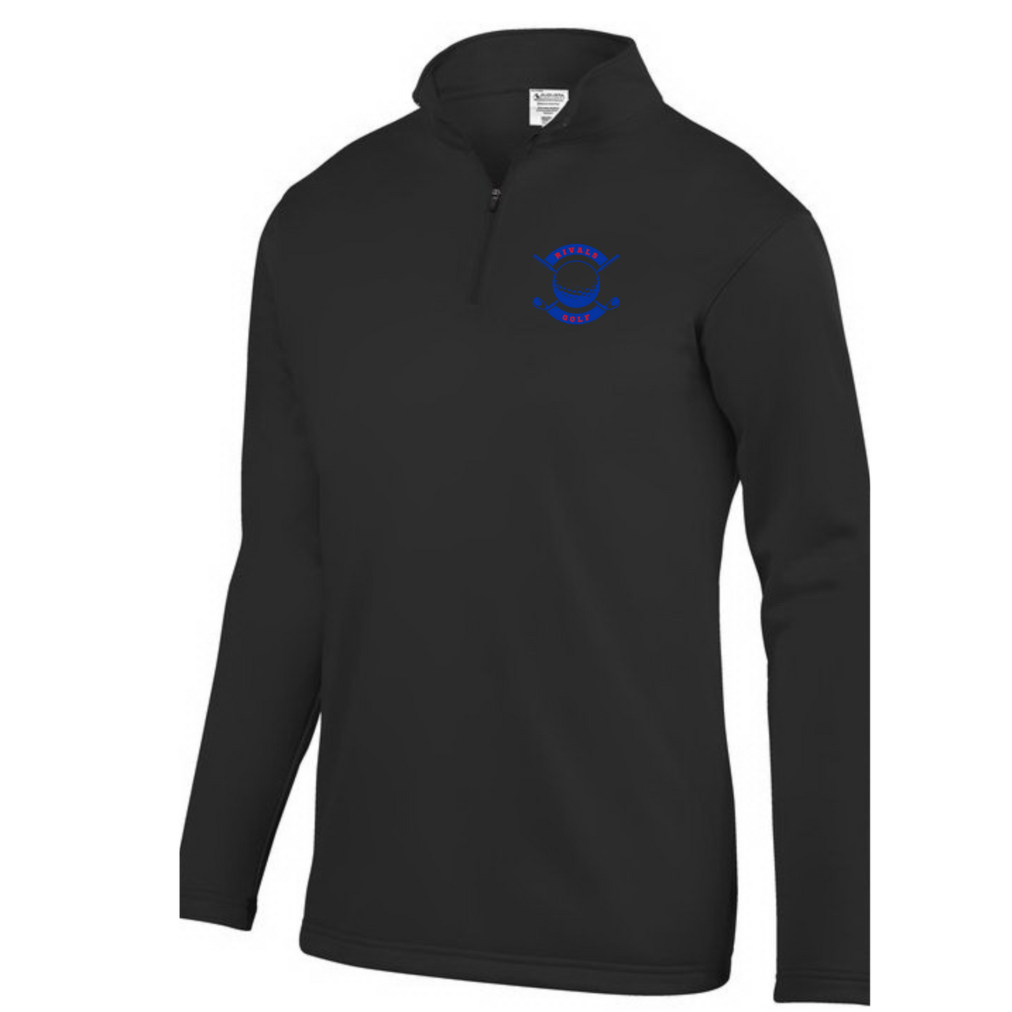 Rivals Golf - 1/2 Zip Performance - Blue Clubs Logo