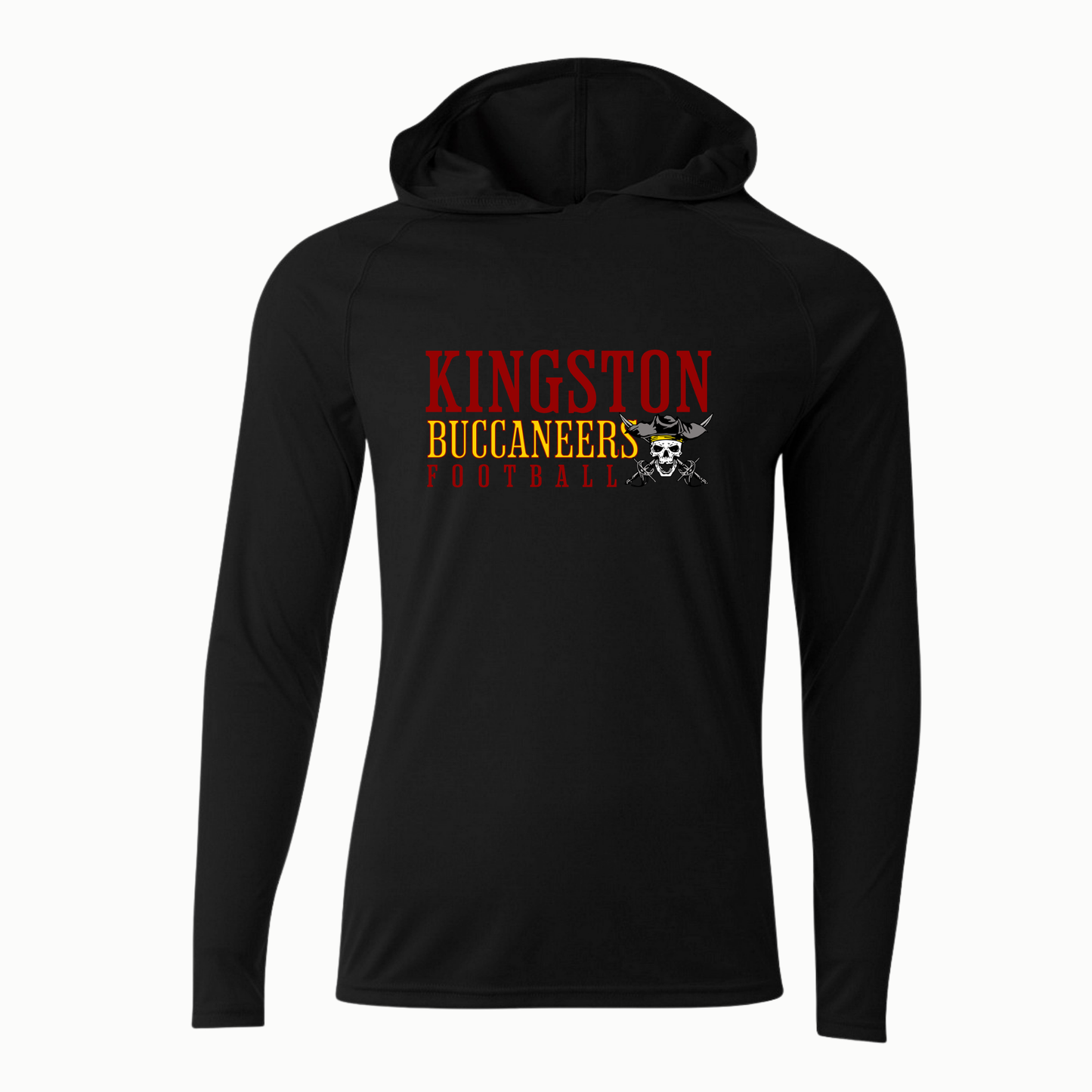Kingston Bucs Football - Performance Long Sleeve - Hooded