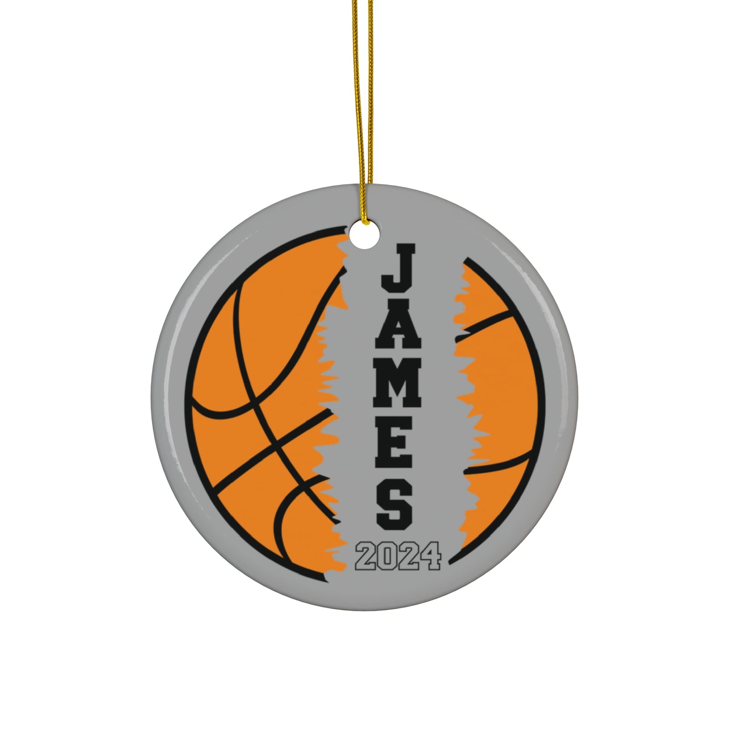 Custom Name Basketball Ornament