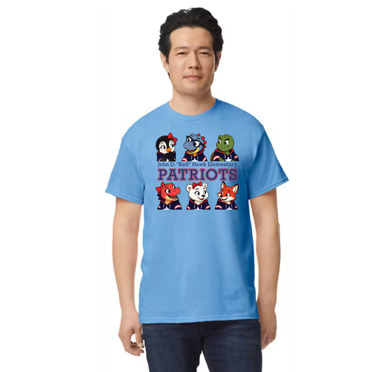 Hawk Elementary - Patriots Buddy Block - Unisex Adult Tshirt