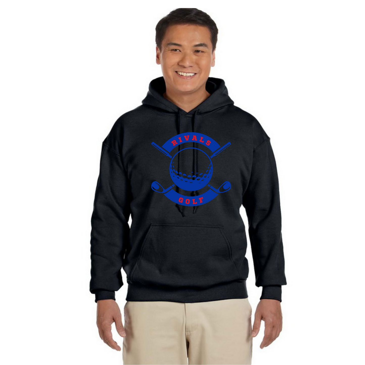 Rivals Golf Hoodie Blue clubs