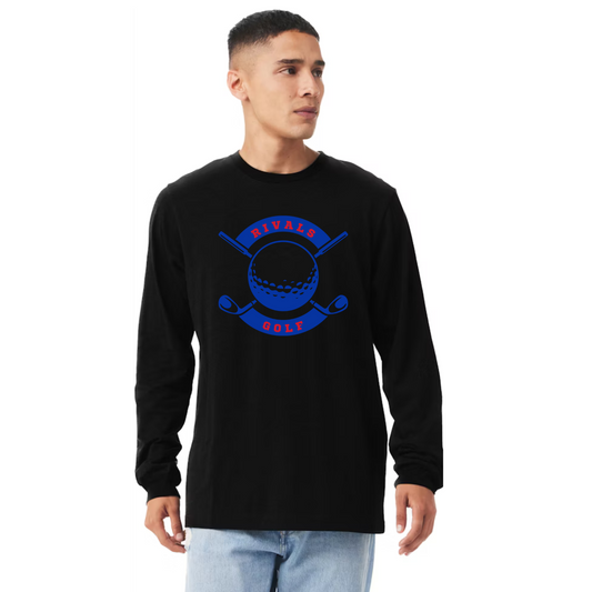 Rivals Golf Cotton Long Sleeve - Blue Clubs logo - unisex