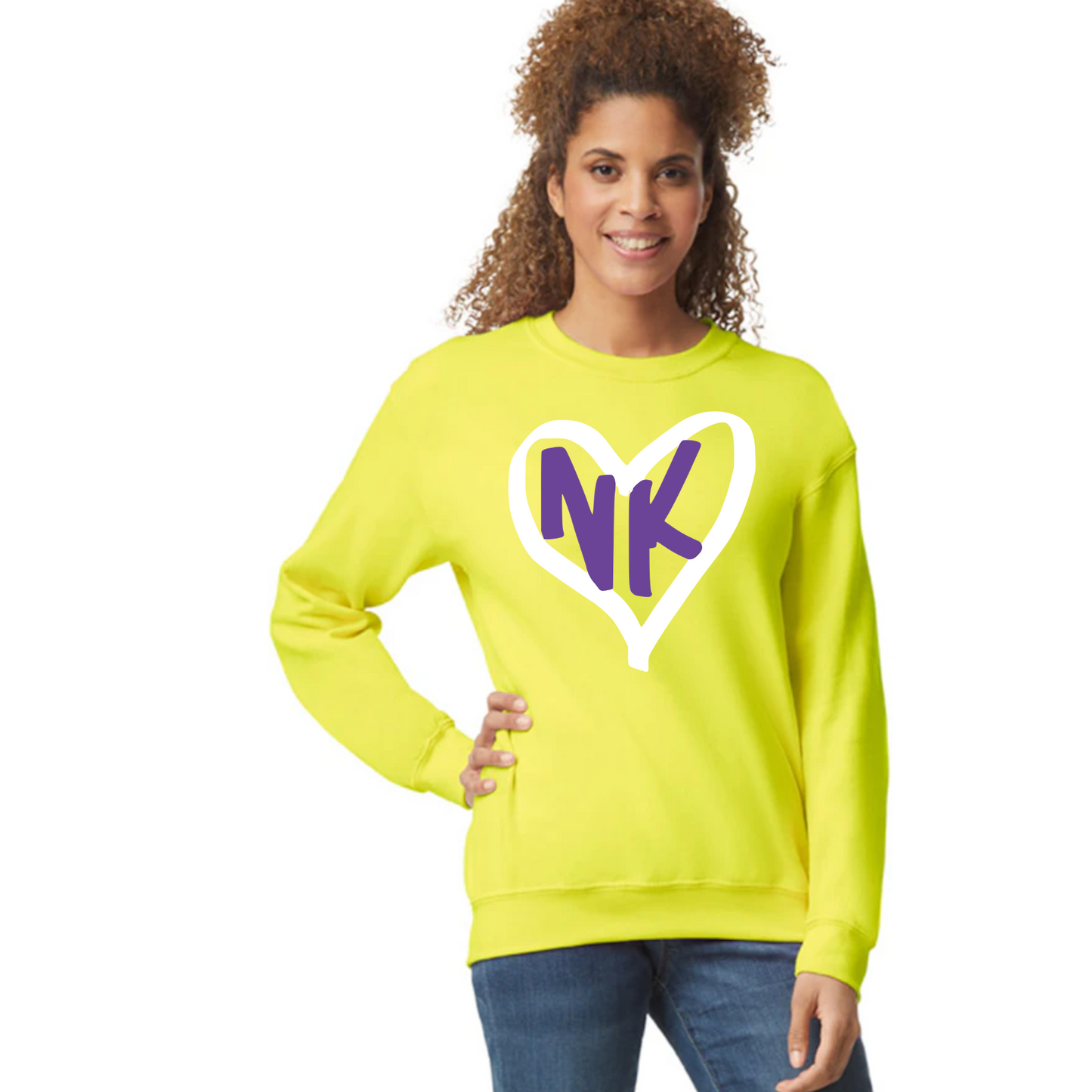 NK Cares crewneck- High Viz