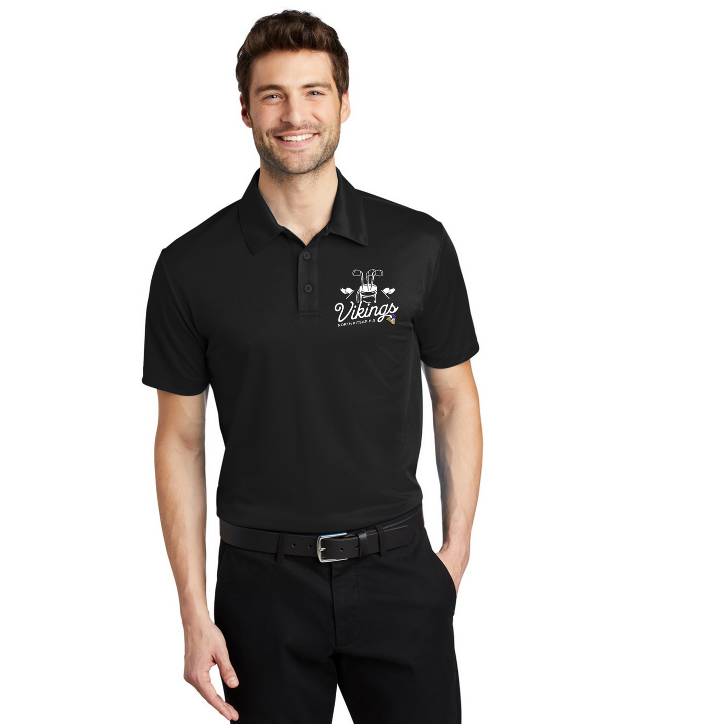Vikings Golf clubs logo white - Polo - Mens
