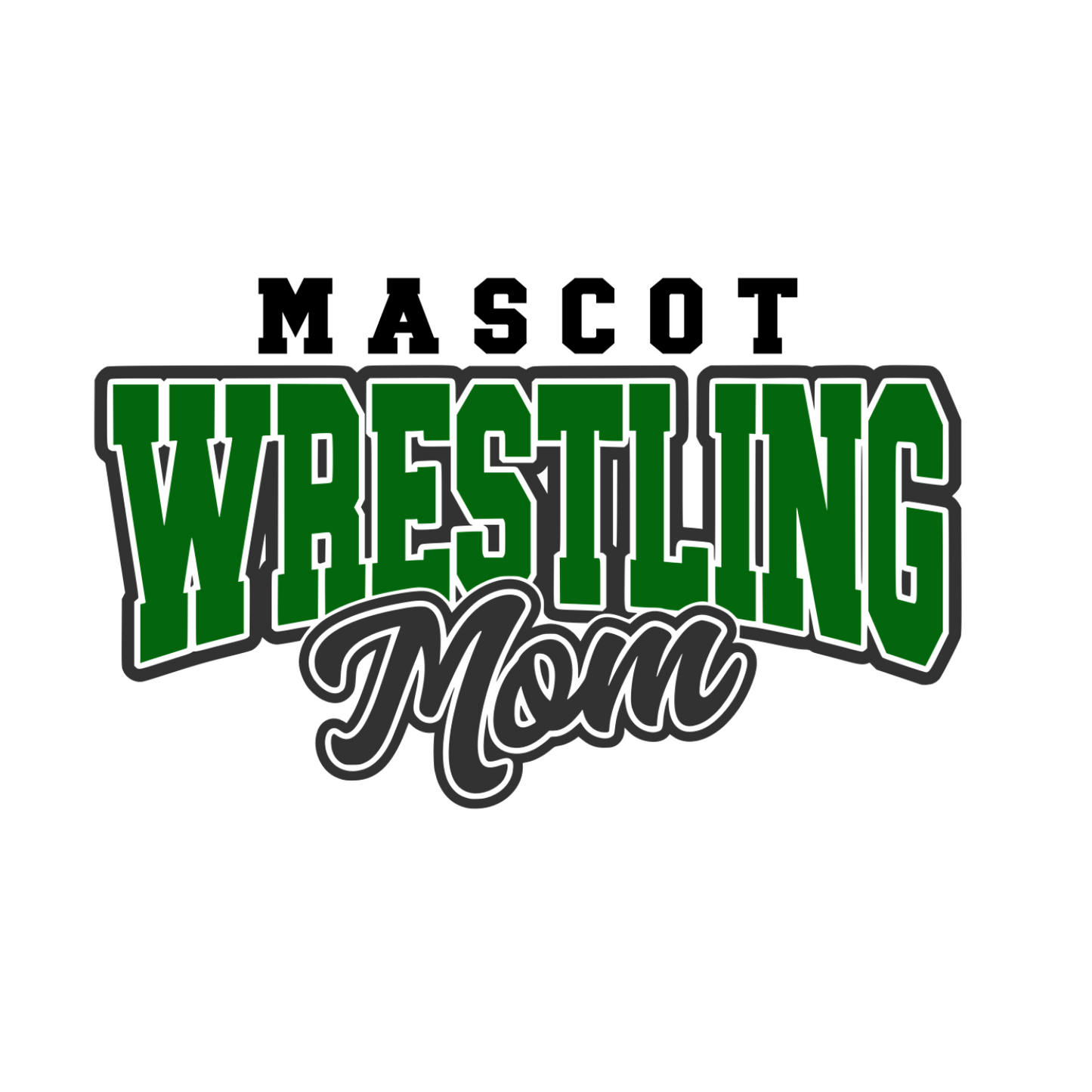 Custom Mascot Wrestling Mom - Sweatshirt